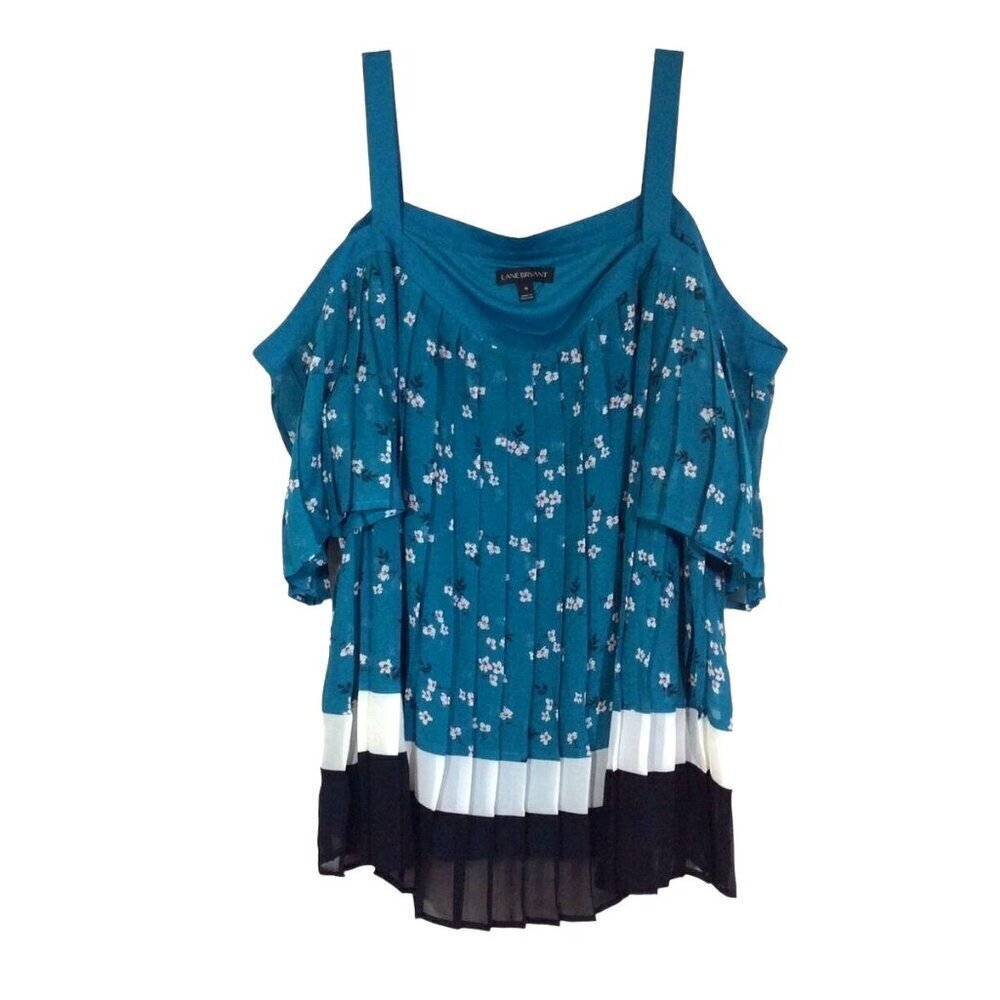 Lane Bryant Turquoise Cold Shoulder Top 28